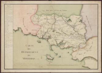 1 vue  - Carte du département du Morbihan / Pichot ( ing. en chef des ponts et chaussées du Morbihan) (ouvre la visionneuse)