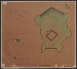 1 vue  - Plan du fort Bec-Ruberenn construit à Quiberon par les ordres du général Dembarrere / Berthelot (ouvre la visionneuse)