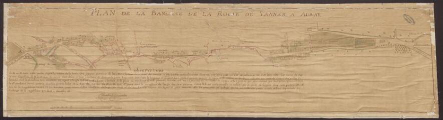 1 vue  - Plan de la banlieue de la route de Vannes à Auray / Chambon de Bonvalet (ouvre la visionneuse)