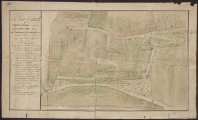 2 vues  - Plan d\'un terrein appartenant à plusieurs particuliers............ / Taille de Keroyand (De). 1762 (ouvre la visionneuse)