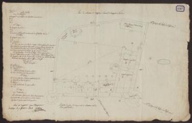 1 vue  - Plan du château de Tréfaven servant de magazin à poudre. 1806 (ouvre la visionneuse)