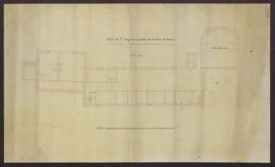 1 vue  - Plan du 1er étage de la maison des Jacobins de Vannes. 1792 (ouvre la visionneuse)