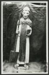 2 vues  - [Chapelle de Pommeleuc, statue de saint Fiacre.]. S.d. (ouvre la visionneuse)