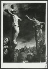 2 vues  - [Tableau \'Crucifîment\' de Delacroix conservé au musée de la Cohue à  Vannes, détail (le christ et un des larrons).]. 1979 (ouvre la visionneuse)